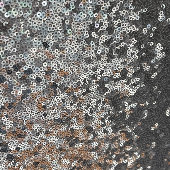 Silver sequin dress.  Worn once.  Size L - Picture 6 of 10